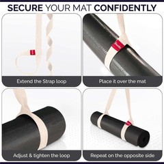 Yoga Mat Strap – 2-in-1 Adjustable Cotton Sling for Carrying & Stretching | N…