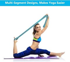 Elastic Yoga Stretching Strap, Multi-Loop for Physical Therapy, Pilates, Yoga…