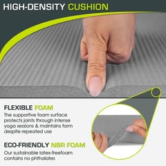 ProsourceFit Extra Thick Yoga Knee Pad and Elbow 5/8″/15mm (Single), Grey