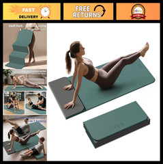 Extra Thick 10mm Foldable Yoga Mat – 75″L x 26″W, TPE, Portable, Comfortable, Mu