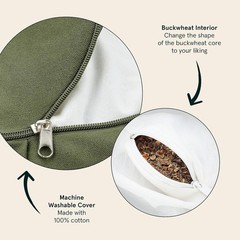 17in Sedona Zafu Meditation Cushion with Firm Buckwheat Support – Eco-Friendly