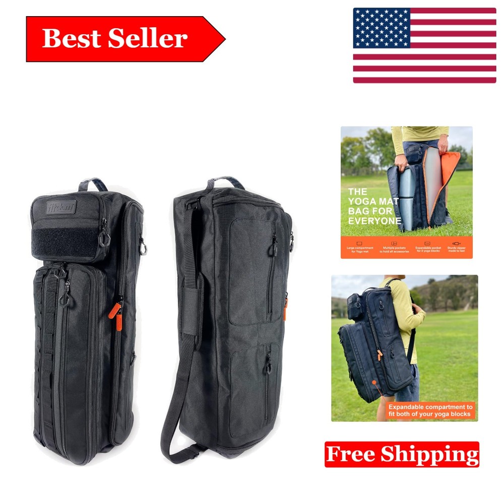 Tactical Inspired Heavy Duty Yoga Bag with Expandable Compartment