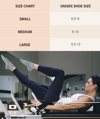 DIBAOLONG Pilates Socks with 8-10, 3 Pair With Grips (1grey+1white+1pink)