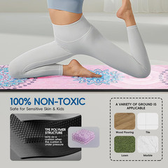 Extra Long TPE Yoga Mat 27×72 Inch, 5mm Thick, Non-Slip for Home Workout