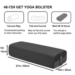 TokSay Rectangular Yoga Bolster Pillow, Meditation Pillow for Yin Restorativ…