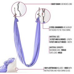 HEALTHYMODELLIFE PINC Active Silk Aerial Yoga Swing & Hammock Kit for Improved Y