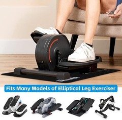 Enhanced Stability Non-Slip Mat for Under Desk Exercise Equipment – Black
