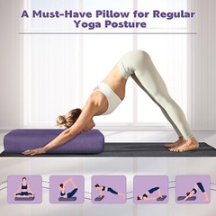 Yoga Bolster Pillow for Restorative Yoga – Rectangular Yoga Bolster – Yoga Me…