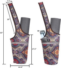 Canvas Yoga Mat Bag Fits Most Mats Yoga Bag with Large Storage Pockets to Hol…