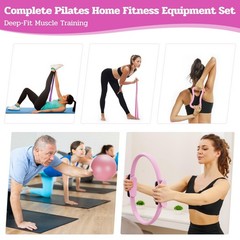 13 Piece Pilates Ring Set, Includes Pilates Ring, Yoga Ball, Fitness Band, Tension…