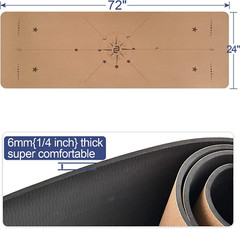 Numat Cork Yoga Mat 6Mm (1/4 Inch) Thick 72 X 24 In, Sweatproof Nonslip Eco-Frie