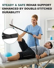 Trideer Non-Elastic Yoga Stretch Strap with Loops for Therapy & Mobility