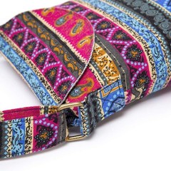 OPQRSTU Women’s Retro Small Size Canvas Shoulder Bag Hippie Boho Crossbody Ha…