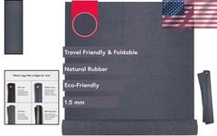 Foldable eKO SuperLite Yoga Mat – 1.5mm Charcoal | Perfect for On-the-Go Yoga