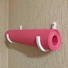 Plywood Yoga Sport Gymnastics Mat Hook Home Gym Storage Wall Holder Foam Roller