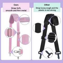 60 Inch Shoulder Strap with Removable Ultra-Thick Pad，Adjustable Buckles