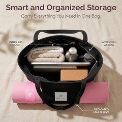 Nolava Yoga Mat with Bag – 72 x 24 inch, 1/4 inch Thick Non 3-Piece Set Pink