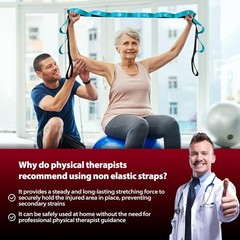 Stretching Strap with 10 Loops-Yoga Strap for Physical Therapy,Home Workout,Pila