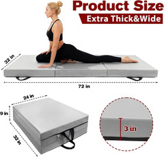 3 Inch Thick Yoga Mat 72 * 32 * 3 Inch Extra Thick Exercise Mats Non-Slip Workou