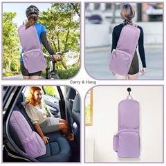 Yoga Mat Bag Carrier Side Mesh Zipper Pocket Exterior Wet Compartment Holder