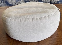 Natural Hemp Zafu Meditation Pillow – Organic Buckwheat Fill Zen Yoga Pillow