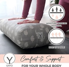 Organic Cotton Yoga Bolster – Washable Cover with Carry Bag Included