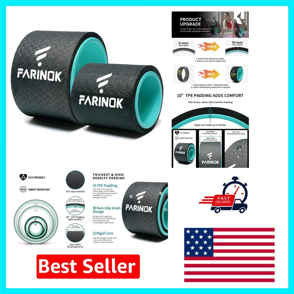 Strong & Comfortable Yoga Wheel Set – Supports 500 lbs, Ideal for All Levels