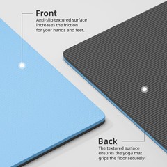 Extra Long Yoga Mat for Tall Men & Women, 10mm Thick 76x28in Non Slip TPE Exe…