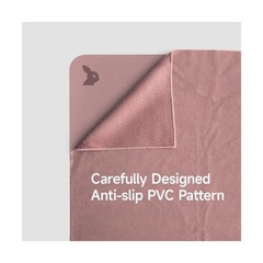 Yoga Mat Towel – Non-Slip Microfiber for Yoga, 72×25, Lightwt, Pink+Gray