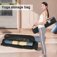 EVEME Yoga Mat Bag With Strap & LARGE, Black with cup pocket