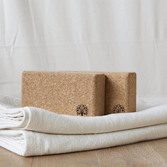 – 100% Organic Cork Yoga Block – Large – Strong and Will Not Bend, Good Grip- Wi