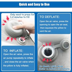 Inflatable Foot Rest for Air Travel,Airplane Travel Foot Rest Adjustable Heig…