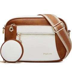 Crossbody Purse for Women Small Crossbody Brown With Beige Minimalism Upgrade