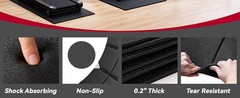 Walking Pad Mat for Carpet, Treadmill Mat for Hardwood Floors, High Density,