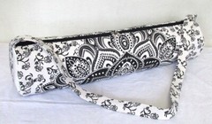Indian Black Ombre Mandala Bag With Shoulder Strap Yoga Mat Carrier Yoga Bags US