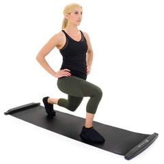 ProsourceFit Slide Board Mat for Exercise 6’ with End Stops, 6 feet, Black