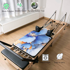 Lightweight Pilates Reformer Towel with Grip and Shoulder Support, Washable