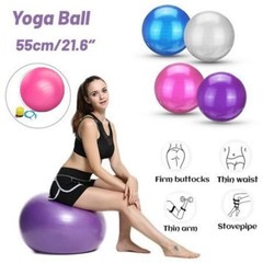 PINK 55cm (22in) Exercise YOGA BALL & Pump Anti-Burst Stability Balance Gym ball