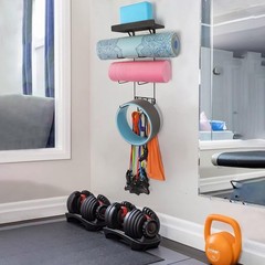 VINAEMO Yoga Mat Holder Accessories Wall Mount Organizer Black (matel)