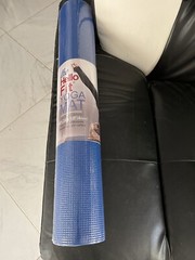 New – The Hello Fit Yoga Mat – Blue – 64in x 24 in x 1/8 in depth