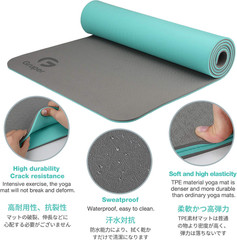 Yoga Mat Non Slip, Eco Friendly Fitness Exercise Mat with Carrying Strap,Pro Yog