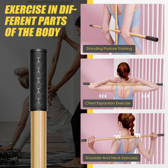 Bamboo Stretch Yoga Stick 5ft/149 cm Flexibility Stick for Physical Therapy…
