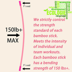 5Ft Bamboo Yoga Stick with Non-Slip Handle for Stretching & Mobility