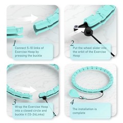 Weighted Hula Circle Hoops for Adults Weight Loss, Infinity Fitness Hoop Plus…