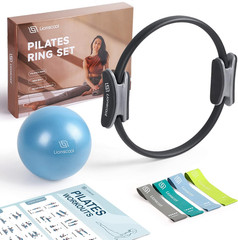 Pilates Ring Set – 14″ Anti-Deformation Magic Circle with Padded Handles, Mini B
