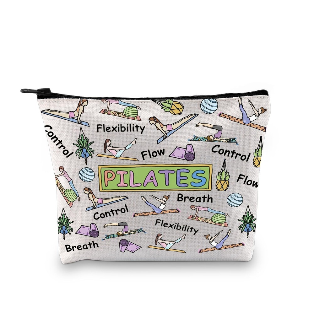 GJTIM Pilates Bag, Canvas Cosmetic Case for Fitness Instructor, Bag