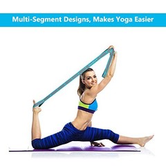 Stretch Strap, Elastic Yoga Stretching Strap, Multi-Loop for Physical Blue