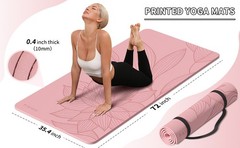 Large Yoga Mat-72’x36’x0.4’ Extra Width ＆ Thick,Comfortable,Non-Slip Exercise