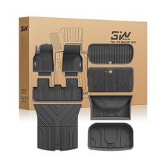 3W Tesla New Model Y Juniper Floor Mats and Cargo Liners, TPE Full Set Floor …