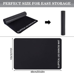 Double-Sided Non-Slip Workout Mat for Ellipse Machine Leg Exerciser Thick Exe…